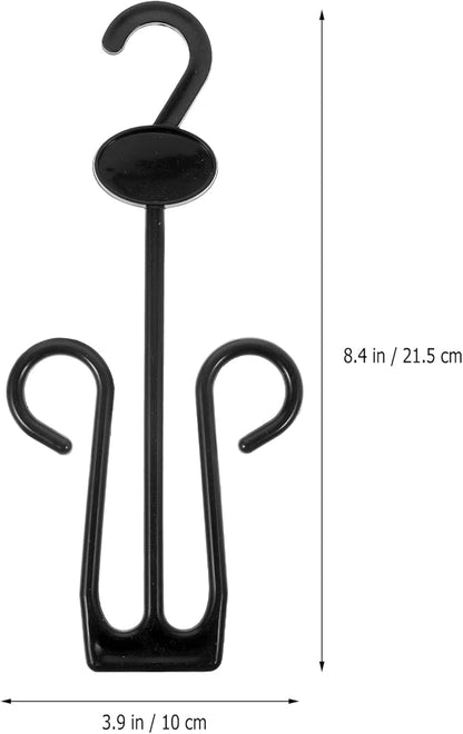 LIOOBO 15PCS Shoe Display Hook Shoes Hanger Organizer Drying Rack Plastic Sneaker Holder Storage for Closet Organizing Shop Home Supermarket Mall Black