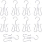 Milisten 10pcs Double-hook Shoe Organizer Hooks White Plastic Shoe Drying Rack for Closet Storage and Hanging Boot Holders