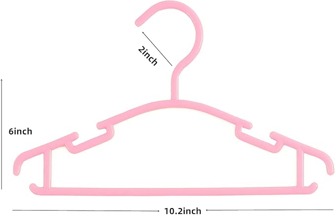 100 Pack Pink Baby Nursery Closet Hangers,Non-Slip Laundry Infant Pant Hanger for Newborn Clothes Gift,Ultra-Thin Child Coat Hanger for Girl Boy Toddler Kids