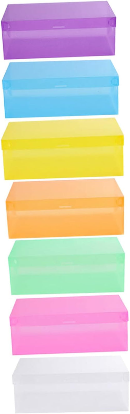 MAGICLULU 7pcs Shoe Storage Organizer Box Household Shoes Storage Box Cardboard Lids Case Sturdy and Stackable Bins for Organizing