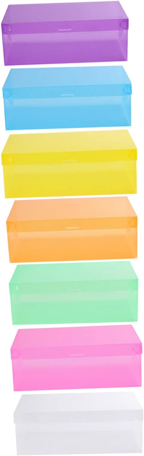 MAGICLULU 7pcs Shoe Storage Organizer Box Household Shoes Storage Box Cardboard Lids Case Sturdy and Stackable Bins for Organizing