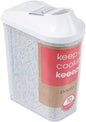 keeeper Paola Pouring Box, Infinitely Adjustable Lid, Plastic, 1 L, 11 x 6.5 x 19 cm, White