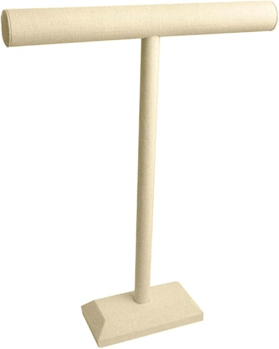 Beige Linen T-Bar Displays For Necklace 14" x 18" H