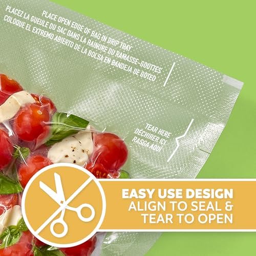 FoodSaver Quart Pre-Cut Vacuum Seal Bags, Easy Use Vacuum Storage Bags, Align to Seal and Tear to Open Vacuum Sealer Storage Bags, 19 Pack - Image 3