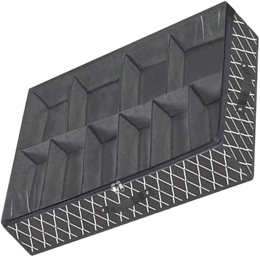 BESPORTBLE Foldable under Bed Shoe Storage Box, Multi-grid Non-woven Fabric Organizer, Space-saving Shoe Container for Closet and Bedroom