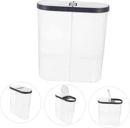 Airtight Rice Storage Container with Divided Compartments Sealed Food Storage Bin for Kitchen Organization PP Material for Grains Cereal Beans and Flour