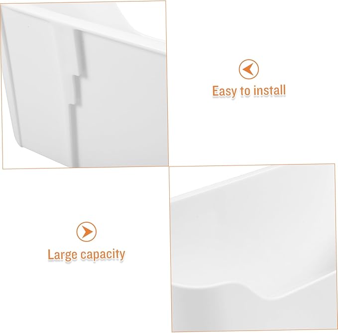 2pcs Adhesive Kitchen Shelves Wall-mounted Pantry Door Organizers Storage Box for Makeup Bathroom Wall Lid Holder