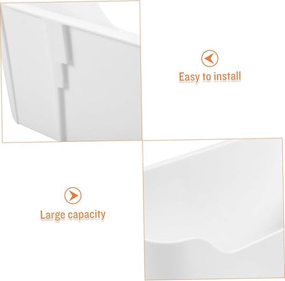 2pcs Adhesive Kitchen Shelves Wall-mounted Pantry Door Organizers Storage Box for Makeup Bathroom Wall Lid Holder