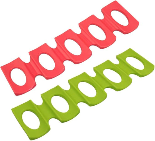 Mobestech Beverage Refrigerators 2pcs Fridge Silicone Beer Can Organizer Wine Bottle Stacker Refrigerator Space Saver Drink Holder Rack for Home Party Bar Green Red Silicone Holders