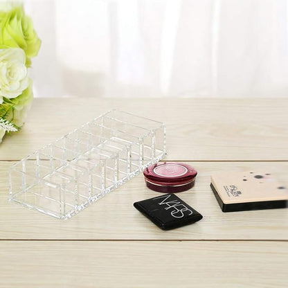 2 Pcs Clear Acrylic Compact Organizer Blushes Highlighters Eyeshadow Makeup Organizer, 8 Spaces