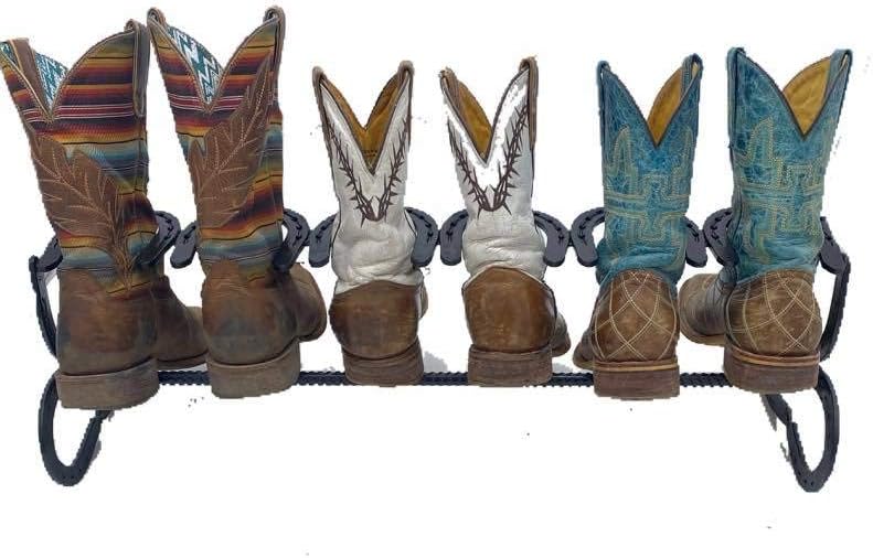 Black Horseshoe Boot Rack