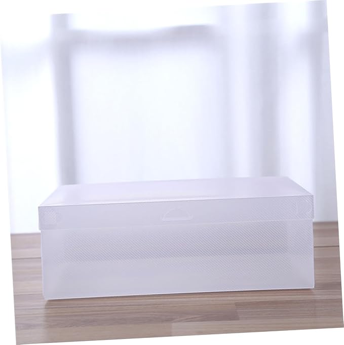 SOLUSTRE 6pcs Shoes Storage Box Lids Plastic Flip Storage Cases for Home Closet Cubbies