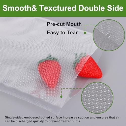 Vacuum Sealer Bags for Food Storage, 8" x 12" Vacuum Seal Bags, 110 Count - Image 4