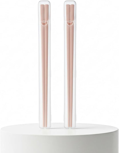 2pcs Chopsticks Storage Cases Clear Utensil Cases Plastic Utensil Holder with Side Opening Portable Carrying Holder for Chopsticks Easy to Clean Travel Chopstick Box for Reusable Cutlery