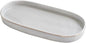 10x5 Bathroom Vanity Tray, Oval Ceramic Decorative Perfume Candle Tray for Bathroom/Kitchen Counter, Grey