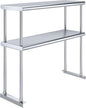 36" x12" NSF Stainless Steel Double Overshelf | 18-Gauge Heavy-Duty | Includes Brackets