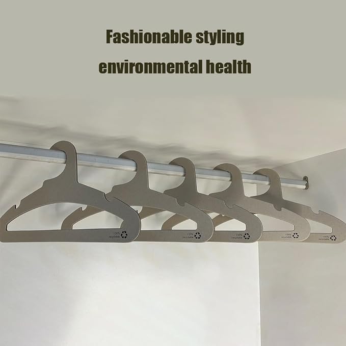 17" Eco-Friendly Cardboard Hangers for Adult Clothes - 50 Pack of Durable, Recyclable Paper Coat Hangers - Perfect for Storage and Drying of Men's and Women's Clothing
