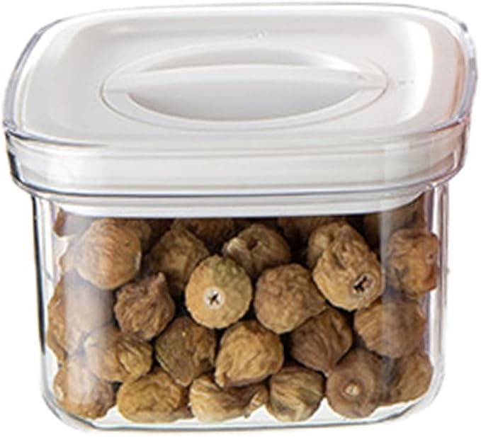 Cereal Storage Box,Large Capacity Airtight Food Storage Containers,Plastic Cereal Storage Containers for Kitchen Organizer White600ML