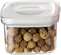 Cereal Storage Box,Large Capacity Airtight Food Storage Containers,Plastic Cereal Storage Containers for Kitchen Organizer White600ML