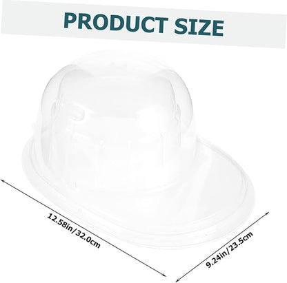 Alipis 2 Pcs Portable Baseball Cap Storage Box, Plastic Hat Shaper Travel Case, 12.59X9.25X9.84 Inch, Transparent Cap Holder for Display and Protection