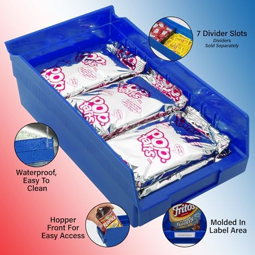 Akro-Mils 30130 Heavy Duty Plastic Shelf Bins, 12"x 6.5"x 4", Red, 12-Pk - Image 4