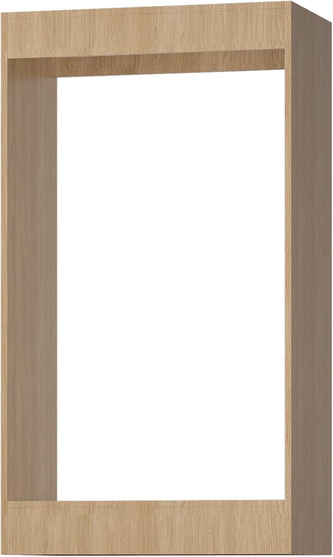 Double Hanging Closet Unit, Modular System Organizer With Storage for Walk In Closets, Clothing Rack Wardrobe for Hanging Clothes, Bedroom, Wood, 28.5"W