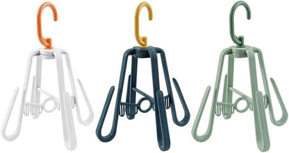 Toyvian 3pcs Hanging Shoe Drying Rack with 4 Hooks Plastic Insole Clip Rack and Household Shoes Organizer for Balcony and Indoor Use Nordic Style