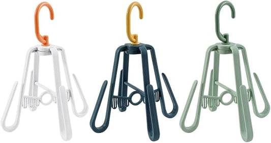Toyvian 3pcs Hanging Shoe Drying Rack with 4 Hooks Plastic Insole Clip Rack and Household Shoes Organizer for Balcony and Indoor Use Nordic Style