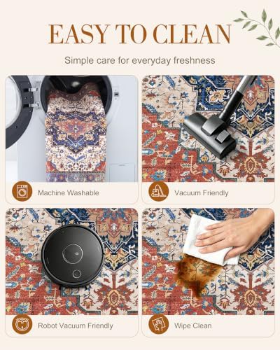 OLANLY 2x10 Washable Runner Rug, Soft Non Slip Carpet for Hallway Kitchen - Image 6