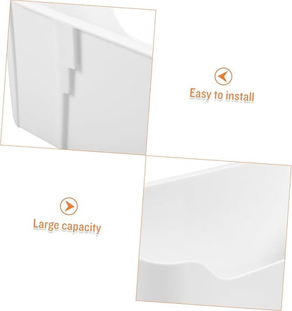Alipis 2pcs Adhesive Cabinet Door Organizer Wall-Mounted Storage Rack for Kitchen and Bathroom Plastic Holders for Spices and Bottles Space-Saving Solution