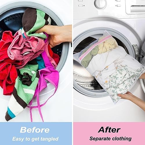 Vivifying Mesh Laundry Bags, 4 Pack, 3 Sizes, Polyester Wash Bags - Image 7
