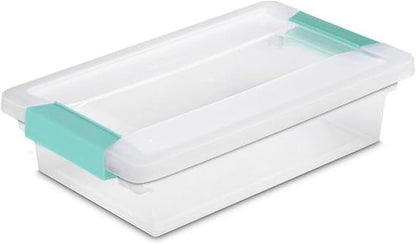 Sterilite 12 Pack Large Clip and 6 Pack Small Clip Plastic Storage Organizer Bins