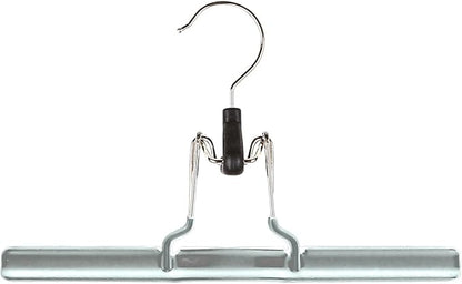 Mawa by Reston Lloyd Non-Slip Space-Saving Clothes Hanger with Clamp for Pants and Skirts, Style M/26, 1-Piece, Silver