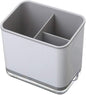 AKOAK 1 Pack Chopstick Holder - Cutlery Storage Box, Sink Cutlery/Spoon/Knife/Fork 3 Compartment with Drain Pipe Ideal Kitchen Organizer