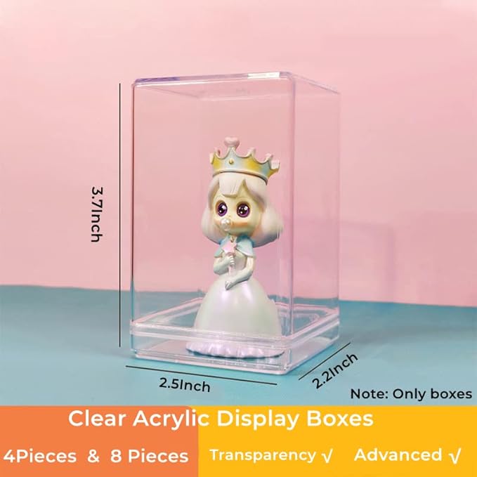 KissYou Acrylic Box Clear Box with Lid Transparent Square Cube Jewelry Storage Box Wedding Birthday Graduatio Party Decorations Boxes