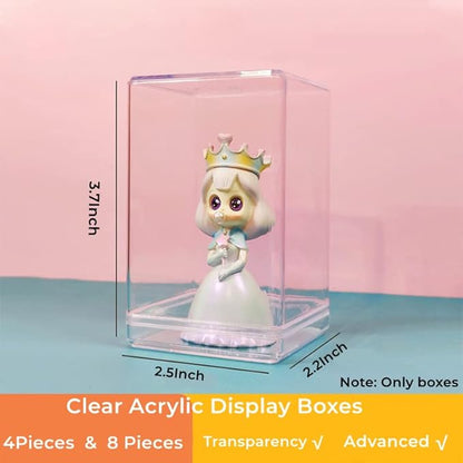 KissYou Acrylic Box Clear Box with Lid Transparent Square Cube Jewelry Storage Box Wedding Birthday Graduatio Party Decorations Boxes