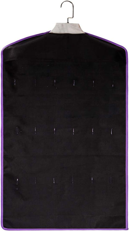 TRIUMPH VISION Black Purple Hanging Sunglasses Organizer Storage - Wall Mounted Glasses Holder Closet 15 Slots Eyeglass Display