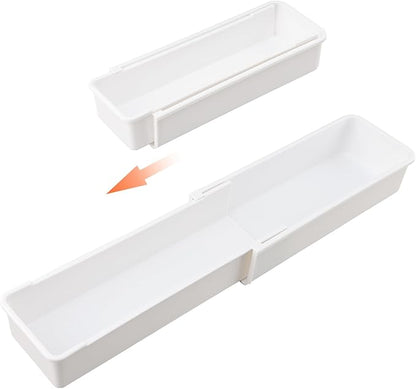 Expandable Straw Organizer Drawer Organizers for Cabinet, Multi-Functional Plastic Straw Storage Fits 60oz Straws, Reusable and Adjustable