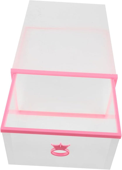 Ciieeo Thickened Transparent Shoe Storage Container with Drawer Plastic Shoe Organizer Box with Window Large Capacity for Men and Women