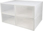 4pcs Thickened Shoe Storage Boxes with Transparent Lid Dustproof Container for Home Organization Multi-functional Shoes Holder for Women Footwear