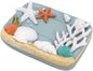 The Bridge Collection Coastal Starfish and Seashell Soap Dish - Nautical Ocean Themed Bathroom Accessory - Coral and Shell Design Beach House Decor