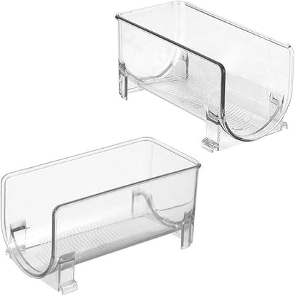 Cabilock Stackable Drawer Style Wine Rack 2-Pack 8.07X3.93X4.01In Compact Bottle Holder Organizer for Kitchen Bar Home Party Events