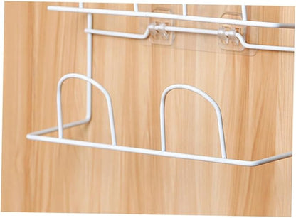 DOITOOL Shoe Rack, Double- Layer Shoes Rack Wall Mount Slippers Hanging Shelf Slipper Storage Organizer (White)