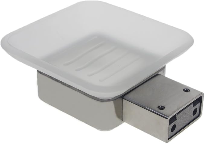 QT Modern Bathroom Soap Dish - Extremely Stylish Made from 304 Brushed Stainless Steel - Water and Rust Proof, Wall Mounted, Easy to Install