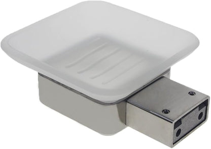 QT Modern Bathroom Soap Dish - Extremely Stylish Made from 304 Brushed Stainless Steel - Water and Rust Proof, Wall Mounted, Easy to Install