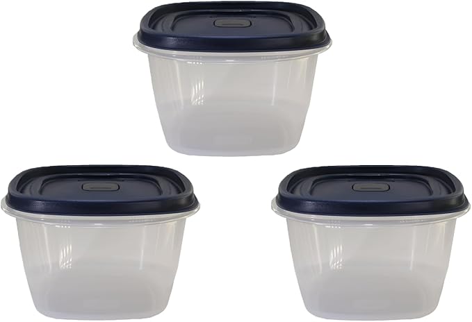 Bundle Food Storage Containers 7 Cup Food Storage Containers 7 Peice Set, Teal Easy Find Lids, 3 Containers, 3 Lids Chalk Pen And Chalk Labels