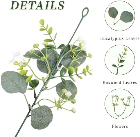 2 Pcs Artificial Eucalyptus Greenery Garland Backdrop Decor - Image 2
