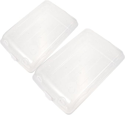 2pcs Large Shoe Storage Boxes Thickened Plastic Stackable Shoe Organizers with Dustproof Flip Lids White for Closet Space-saving Organization Style