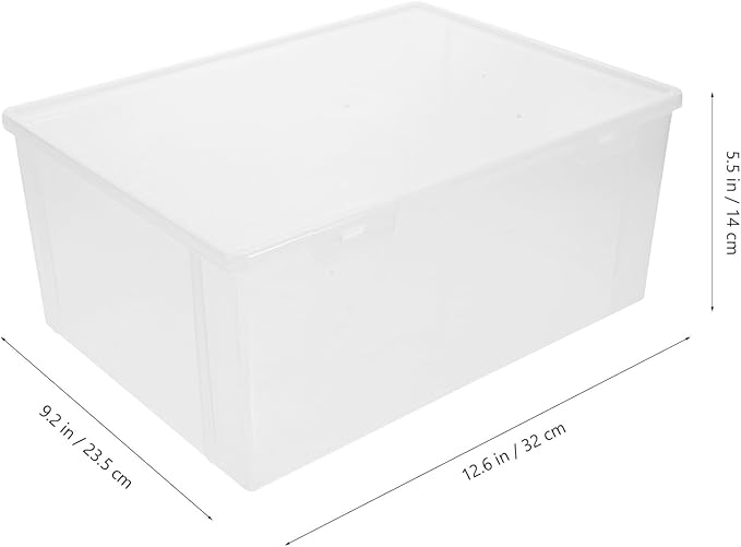 Stackable Thickened Plastic Shoe Box with Lid, Large Capacity Sneaker Storage Organizer for Dust and Moisture Protection, Sturdy Boot and Shoe Storage Case for Closet Use