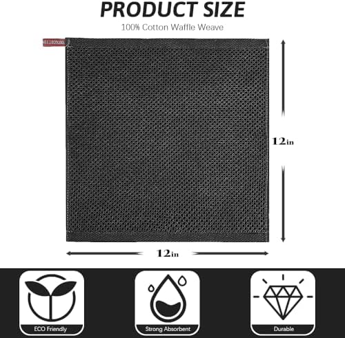 Nialnant 6 Pack Dish Cloths,100% Cotton Waffle Weave Kitchen Towels - Image 2